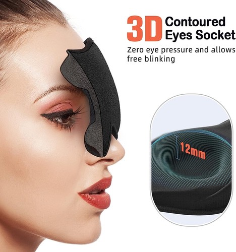 BEST PRICE ON EBAY LitBear 3D Sleep Mask Contoured Eyes Socket USA Stock New - Picture 2 of 5