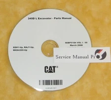 SEBP5184 Caterpillar 345D L Excavator Parts Manual Book CD EEH RAJ MHX