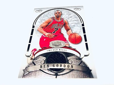 Ben Gordon 2008 Bowman Sterling Silver Game Worn Jersey #BG Chicago Bulls