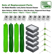 Roller Side Brush Filter Zipped Dust Bag Refill Sets for iRobot Roomba i6 i7+ j9