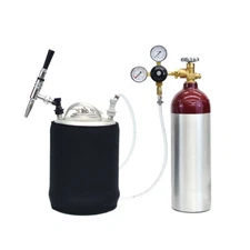 Mobile Party Nitrogen Keg Kit 2.5 Gal Keg 22 cu ft Nitro Tank and Stout Faucet