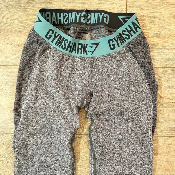 gymshark athletic training compression teal spellout gym leggings