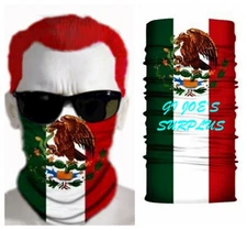 Mexican Mexico Flag Tube Scarf Face Mask Bandana Balaclava US Seller 4H3