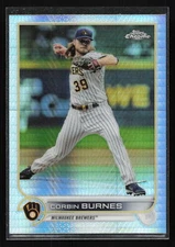 2022 Topps Chrome #167 Corbin Burnes Prism Refractor Card TCCCX