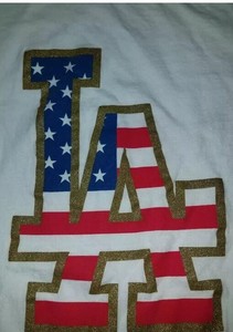 dodgers american flag shirt