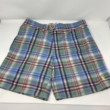 POLO Ralph Lauren Pastel Plaid Print Mesh Lined Swim Trunks Men's Large 41381