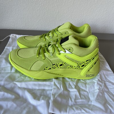 MCM x Puma TRC Blaze Court Acid Lime Men's 8 377623-01 MSRP $330 NWOB
