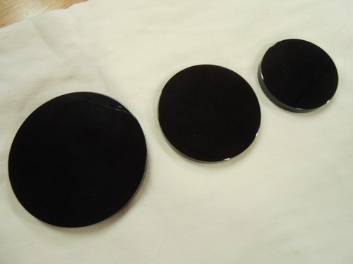Specchio scrying 5" CRISTALLO OSSIDIANA NERO DIVINAZIONE 12 cm 4,72 pollici con SUPPORTO