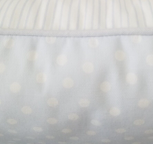 Pillowfort Polka Dots & Stripe Blue & White Decorative Pillow 16" x 16" NIP - Picture 4 of 6