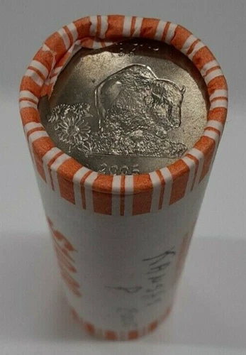 2005 P Kansas Statehood Quarter Roll - 40 BU Coins in Wrappers/Tubes