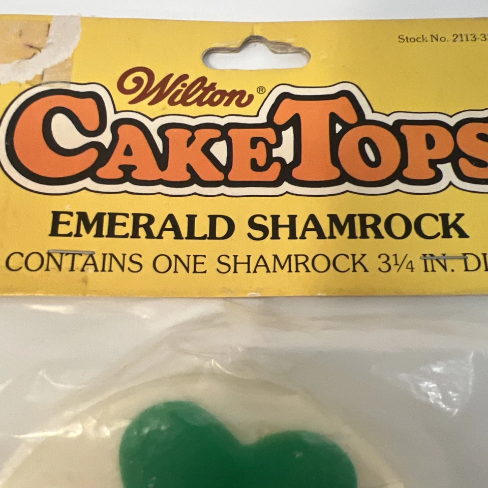 Trébol verde esmeralda Wilton St. Patrick’s Day de colección de 1980 y selecciones para pasteles Foto 3 de 4