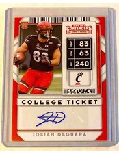 JOSIAH DEGUARA 2020 Contenders Draft Picks Autograph Rookie Cincinnati Packers
