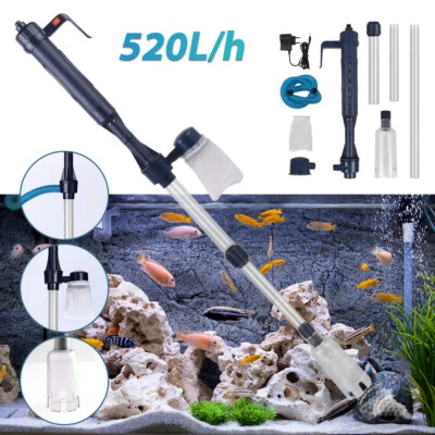 SANHESHUN Elektrische Aquarium Bodenreinigung Reiniger Staubsauger Kiesreiniger Pumpe Set