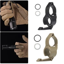 Tactical Lightweight Flashlight Ring Portable Flashlight Holder with Pocket Clip