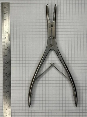 AESCULAP FO514R HOHLMEISSELZANGE BEYER Bone Rongeur gebogen Maul:16x3,9mm 18cm - Bild 1 von 4