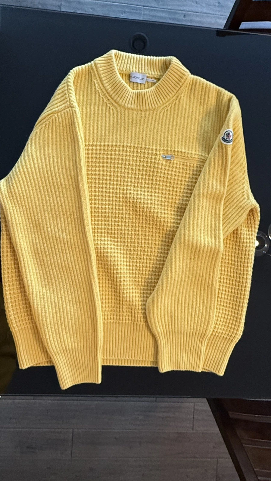 Moncler — Moncler Wool Sweater | Zipper Pocket XL | 100% Virgin Wool | Made in Italy