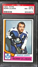 1974 TOPPS #236 NORM ULLMAN PSA 8 NM-MT 90548879 