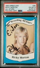 RICKY MORTON PSA 6 Auto 10 1983 Wrestling All Stars Rookie Signed #30 Series A