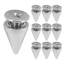 Cone Spikes Screwback Studs Rivets 100 Sets Metal 7x10mm Punk Clothing Shoes