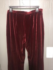 Vintage Ralph Lauren Sport Burgundy Velvet Stretch Pant Holiday Straight M NWT