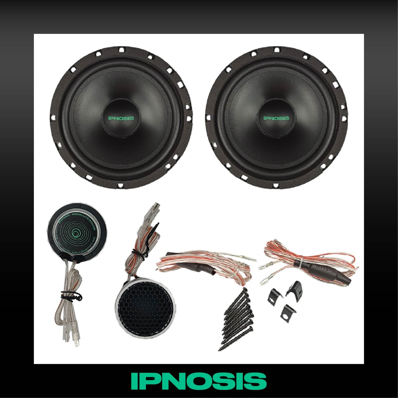 IPNOSIS IPK 16SQ Kit 2 Woofer da 16,5cm e 2 Tweeter; 240 W Max; 90 dB