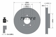 2x TEXTAR Disque de frein Avant pour HYUNDAI i30 (GD) pour KIA SOUL II (PS)