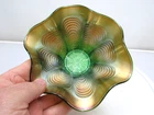 1910 General Furniture Co Carnival Glass Bowl Peacock Feather Advertising