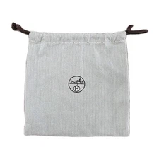Hermes Dust Storage Bag 8" x 8" Herringbone Pattern Authentic Original