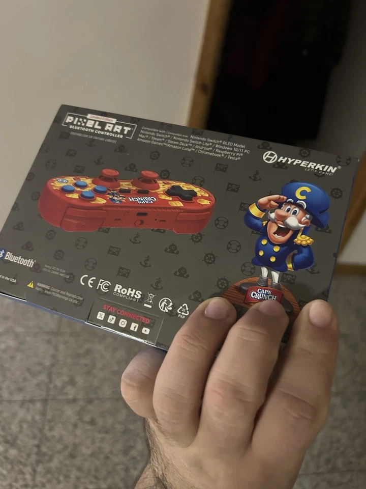Hyperkin Pixel Art Wireless Bluetooth Controller For Switch And PC- Cap’n Crunch - Image 2 of 4