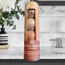 Pacha Soap Peaces Fall Froth Bomb 4 Pack/Set Pumpkin Spice Carmel Sea Salt Cider