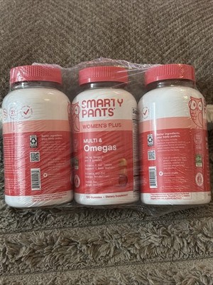 3PK Smarty Pants Women's Plus Multi and Omegas ~ 120 Gummies EACH~ EXP 03/28