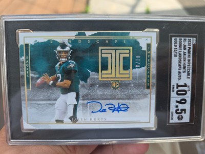 2020 Panini Impeccable  Gold Jalen Hurts Rookie Landscape Auto. SGC 10|9.5. /10