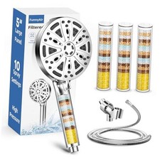 Filtered Shower Head with Handheld, Filtered Shower Head Chrome 3 PCS Filters