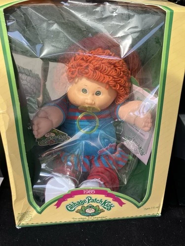 Vintage 1985 Cabbage Patch Kids Doll – NIB  w/ Birth Certificate Flora Cristabel