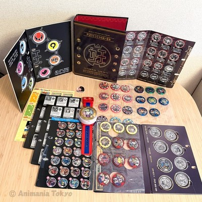 Yo-kai Watch DX Dream Watch & 32 Medals Emma USApyon & Binder Lot Tested Japan