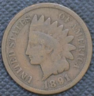 1891 G-VG   Indian Head Cent