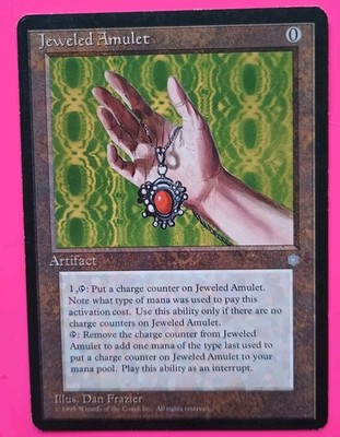 Magic the Gathering MTG Ice Age JEWELED AMULET  MP  U  1995 Nice!