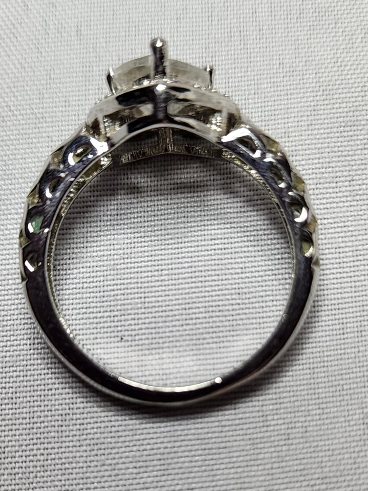 Gold Filled 10krgp Heart Statement Ring Cocktail  Fashion Size 7 - Image 3 of 4