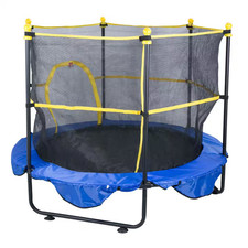5FT. Trampoline for Kids, Basketball Hoop and Ocean Balls, 60 In. Indoor Outdoor