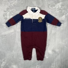 VINTAGE Polo Ralph Lauren Baby Boy 9 MONTHS OLD One Piece Romper Body Suit
