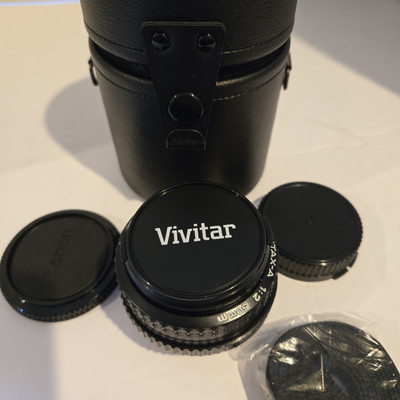 SMC Pentax-a 1:2 50mm 5962040 Manual Focus Camera Lens W Case & Extra Caps