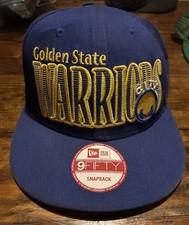 New Era Golden State Warriors New Hat Snapback Cap Navy Adjustable Size