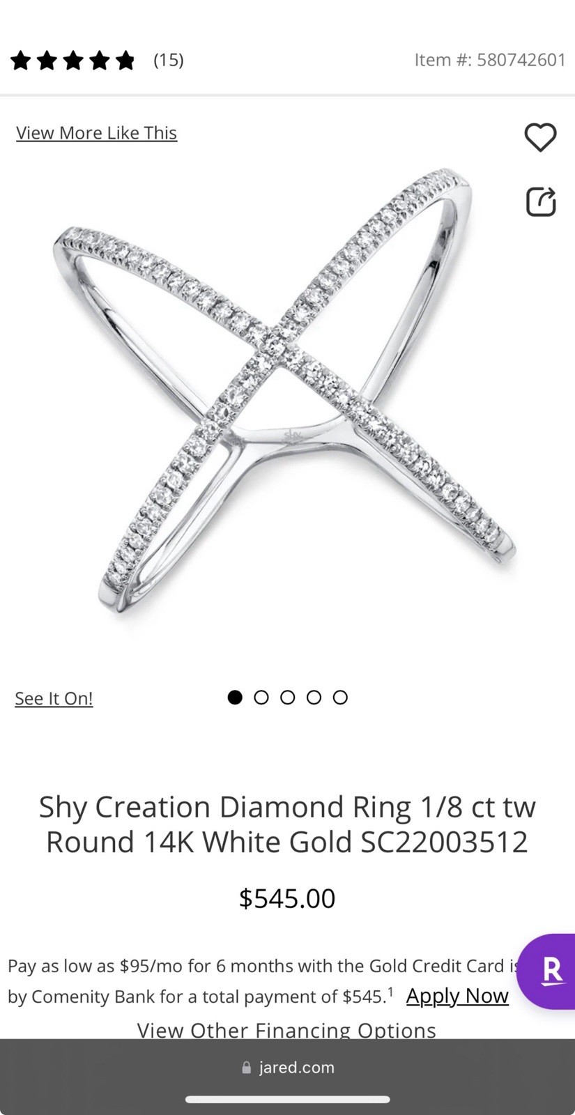 Jared Shy Creation Diamond Ring - image 1