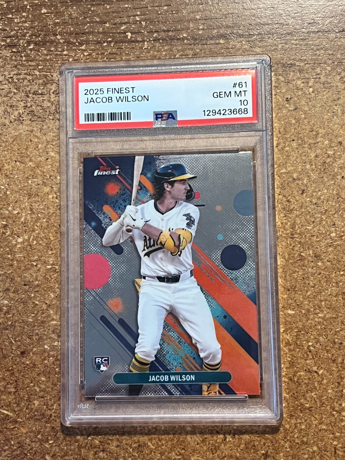 2025 Topps Finest Common Base # 61 Jacob Wilson RC PSA 10