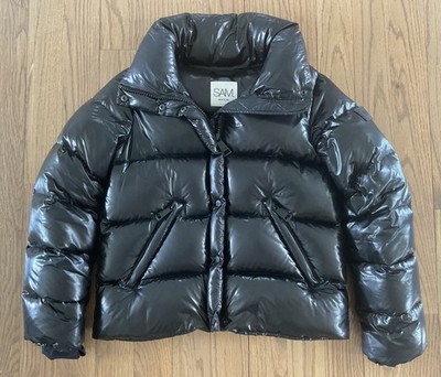 SAM. NEW YORK REMY Down Puffer Jacket Without Hood Jet Black Women s Sz L