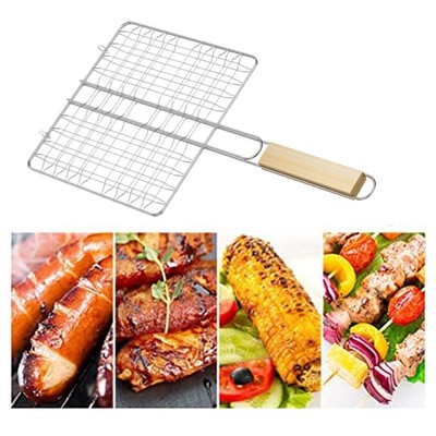 Edelstahl Grillkorb Set mit hitzebest?ndigem Griff zum Grillen