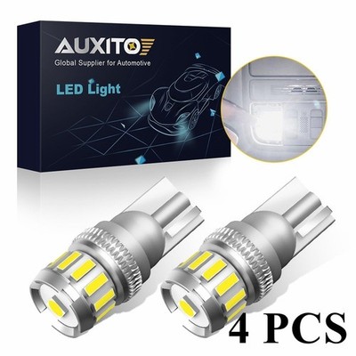 4X Super White T10 194 168 W5W 2825 LED License Plate Interior Light Bulb 6500K