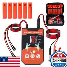 Universal Fuel Injector Tester Cleaner Tool Kit, 6 Size Cleaning Adapters 8 Puls