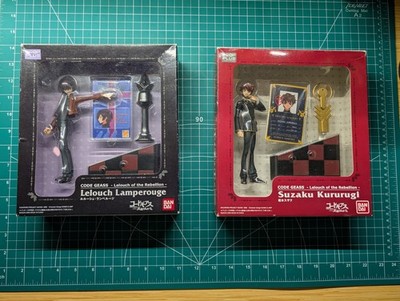 Code Geass Prop Plus Lelouch & Suzaku Figures Statues Lot Complete Bandai Opened