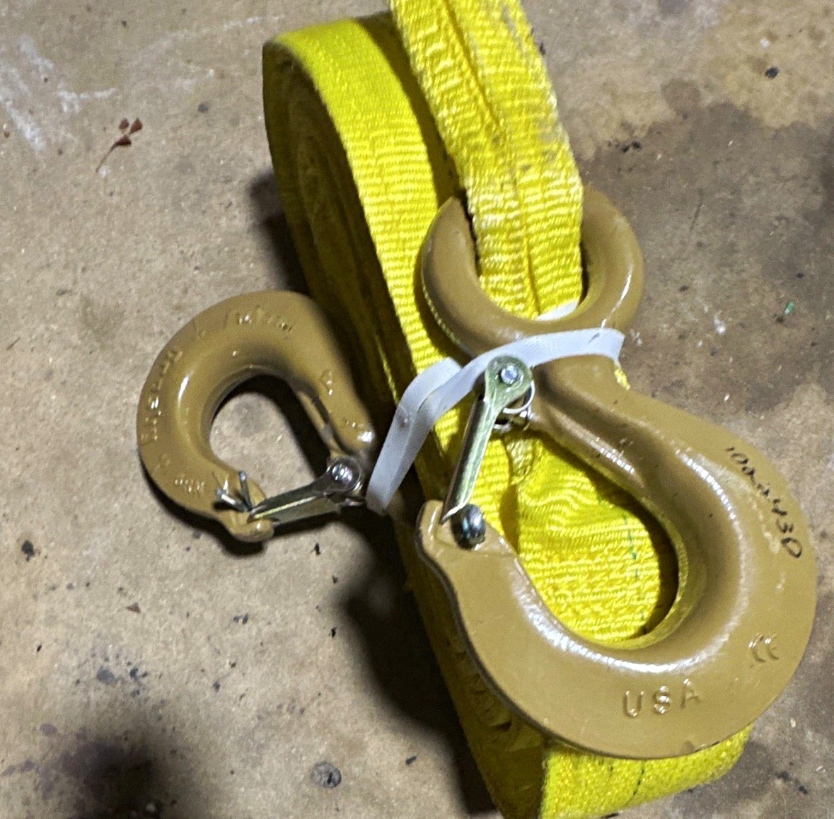 Crosby 7 Ton hooks x2 with Tuffy EE 2-904 Lifting Sling 4" x 20'